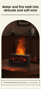 New Retro Fireplace Aromatherapy Machine Colorful Timer Remote Control Simulated 3D Flame Ultrasonic Essential Oil Fragrance Machine