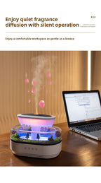 Cross-Border New Micro Landscape Aromatherapy Machine Household Ultrasonic Colorful Gradient Atmosphere Light White Noise Raindrop Fragrance Machine