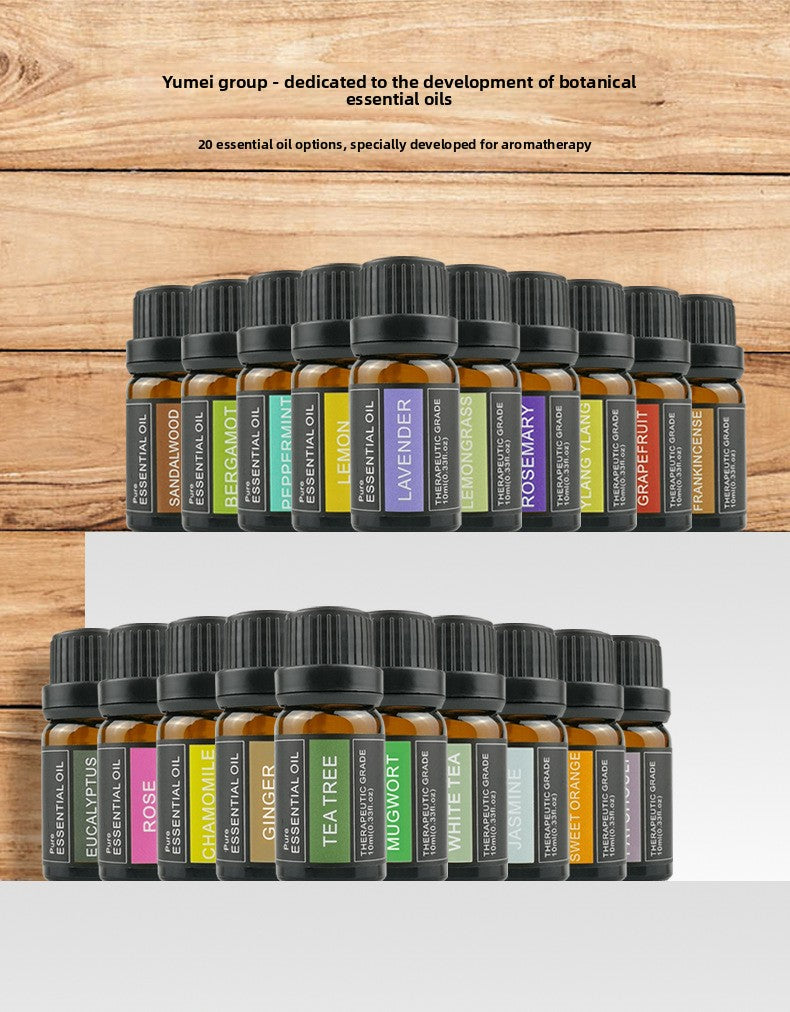 Cross-Border Plant Essential Oil In Stock 10ml Lavender Rose Jasmine Skincare Aromatherapy Massage Oil Essential Oil Sample