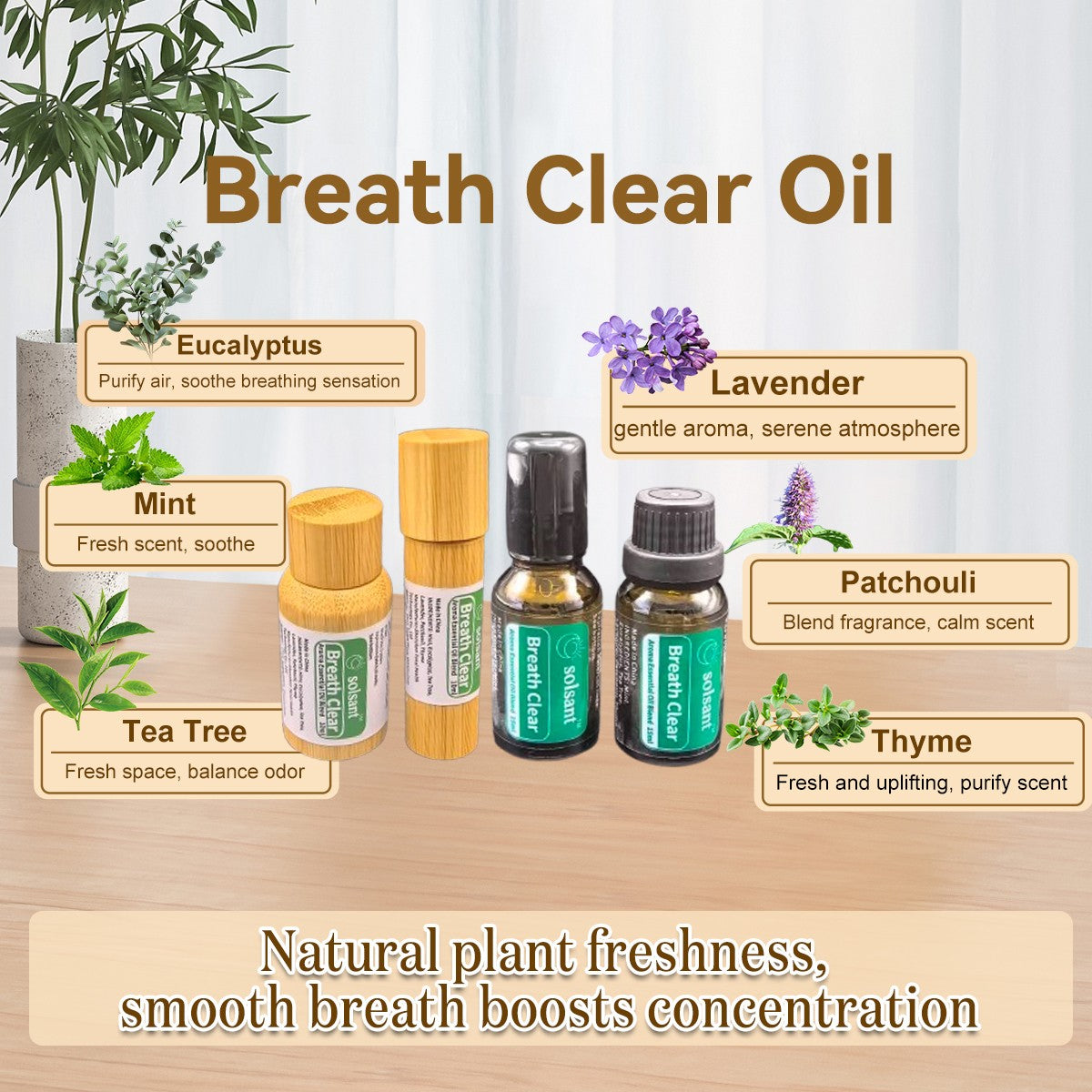Clear Breath Botanical Oil Eucalyptus Mint, Natural Respiratory Refresh