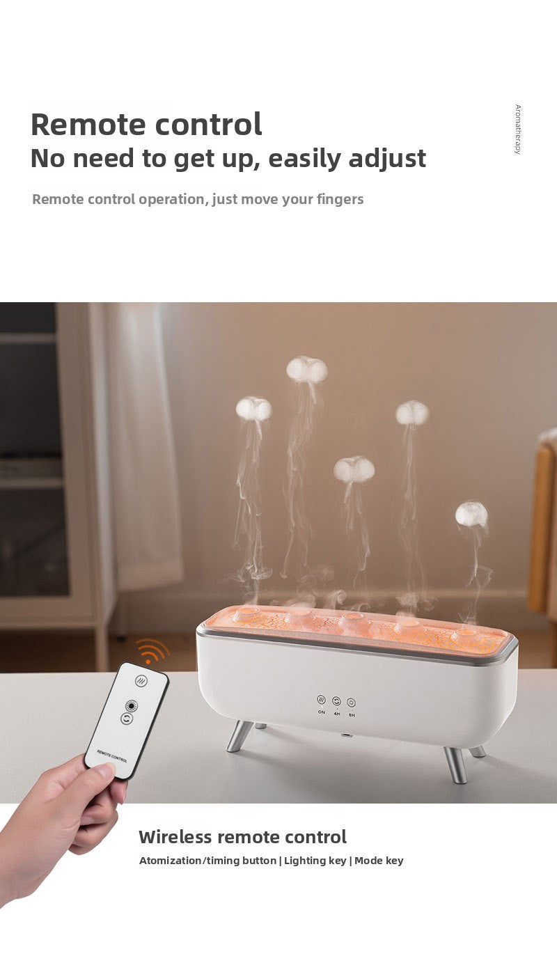 Cross-Border Water Drop Essential Oil Aromatherapy Machine Home Large Mist Volume Remote Control Timing Ultrasonic Atomization Humidifier Christmas Gift