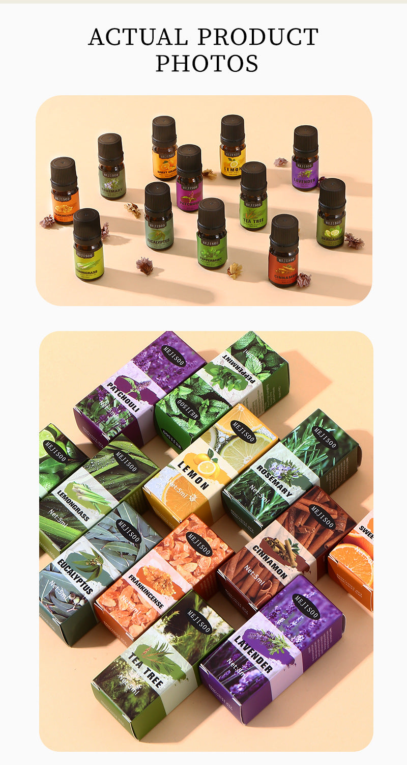 Cross-Border English Water-Soluble Aromatherapy Essential Oil 5ML Plant Essential Oil Suitable for Bedroom Humidifier Diffuser Aromatherapy Essential Oil
