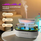 Cross-Border New Micro Landscape Aromatherapy Machine Household Ultrasonic Colorful Gradient Atmosphere Light White Noise Raindrop Fragrance Machine