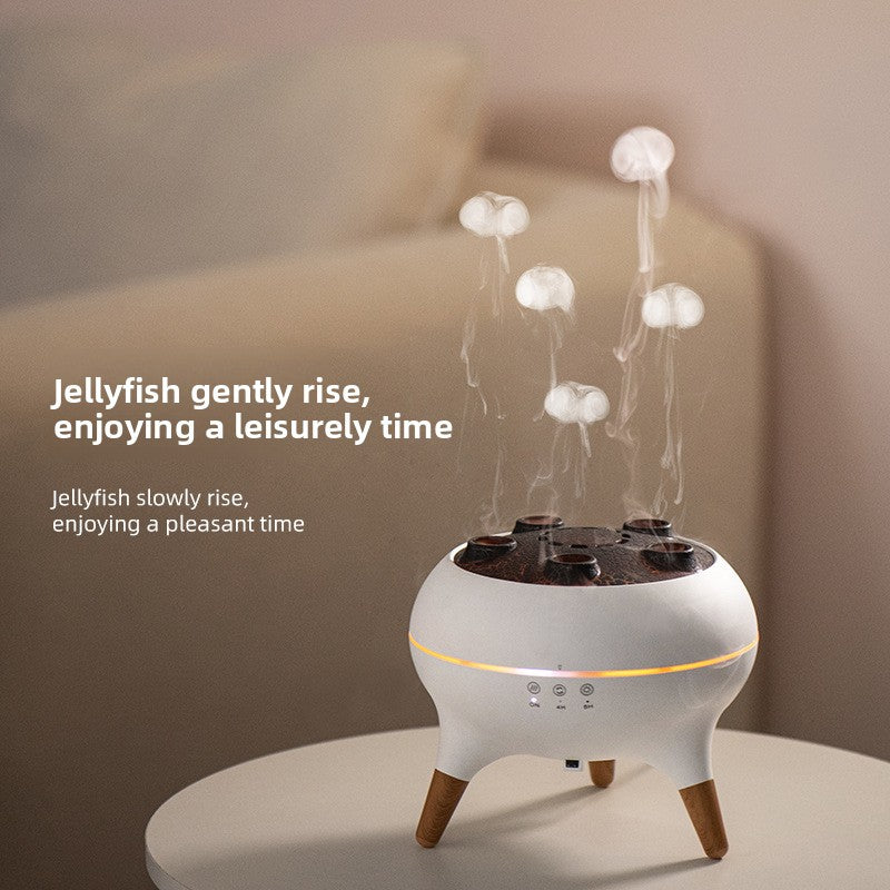 New Multi-Spray Jellyfish Aromatherapy Machine Home Desktop Large Mist Volume Smoke Ring Colorful Flame Fragrance Machine Gift
