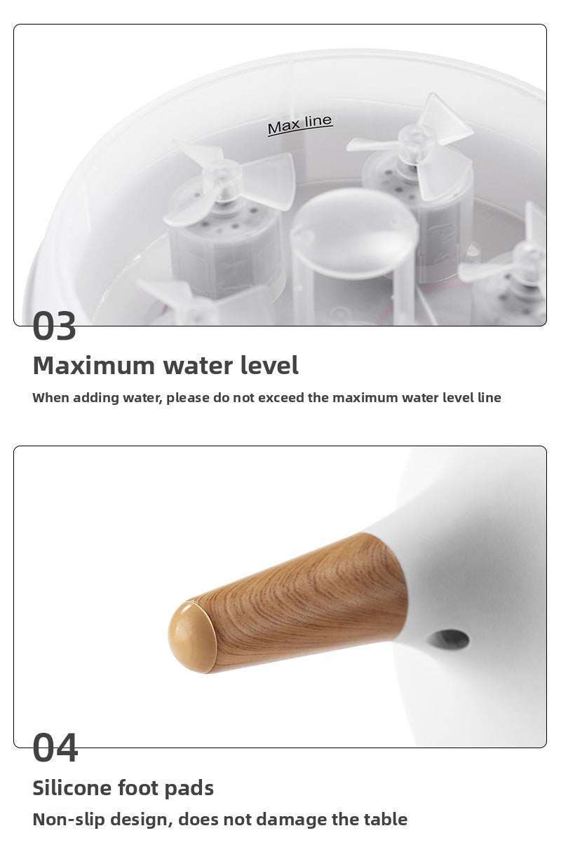 New Multi-Spray Jellyfish Aromatherapy Machine Home Desktop Large Mist Volume Smoke Ring Colorful Flame Fragrance Machine Gift