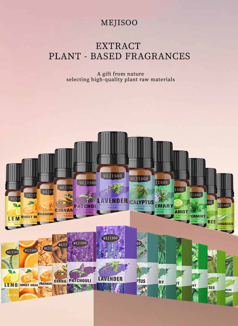 Cross-Border English Water-Soluble Aromatherapy Essential Oil 5ML Plant Essential Oil Suitable for Bedroom Humidifier Diffuser Aromatherapy Essential Oil