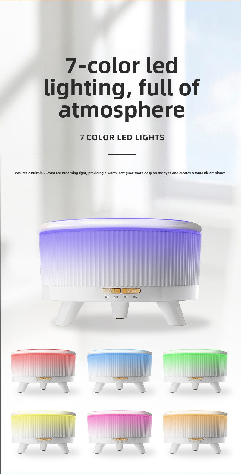 2024 Ultrasonic Large White Aromatherapy Diffuser Wood Grain Household Large Capacity 500ml Humidifier Bedroom Essential Oil Diffuser