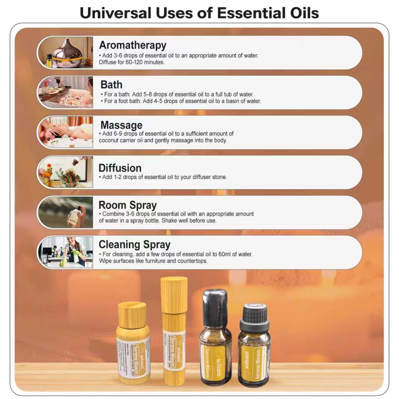 Serene Bloom Oil - Botanical Aromatherapy Blend with Coconut & Frankincense for Home Relaxation