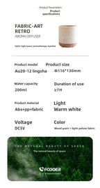 200ml Ultrasonic Essential Oil Aromatherapy Diffuser for Home Desktop Aromatherapy Humidifier Bedroom USB Fragrance Machine Wholesale