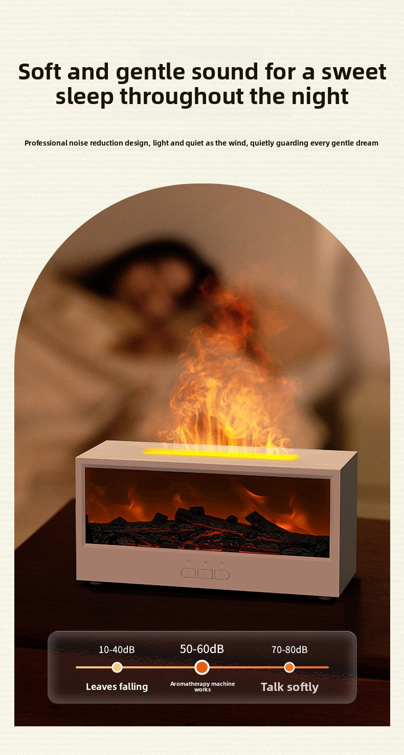 New Retro Fireplace Aromatherapy Machine Colorful Timer Remote Control Simulated 3D Flame Ultrasonic Essential Oil Fragrance Machine