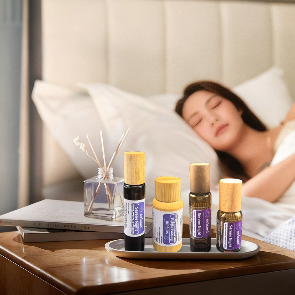 Serene Night Oil - Lavender & Rose Aromatherapy Roll-On for Restful Sleep & Calm Nights