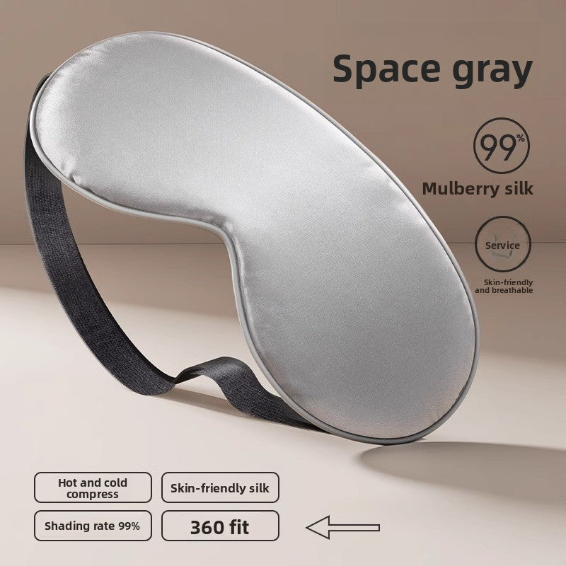 Silk Eye Mask Mulberry Silk Nap Double-Sided Light Blocking Eye Mask Sleep Lightproof Non-Pressing Eye Mask