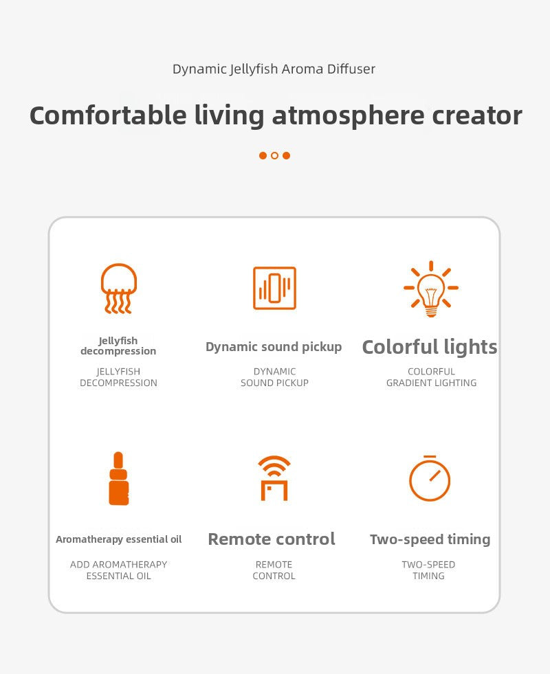 New Multi-Spray Jellyfish Aromatherapy Machine Home Desktop Large Mist Volume Smoke Ring Colorful Flame Fragrance Machine Gift