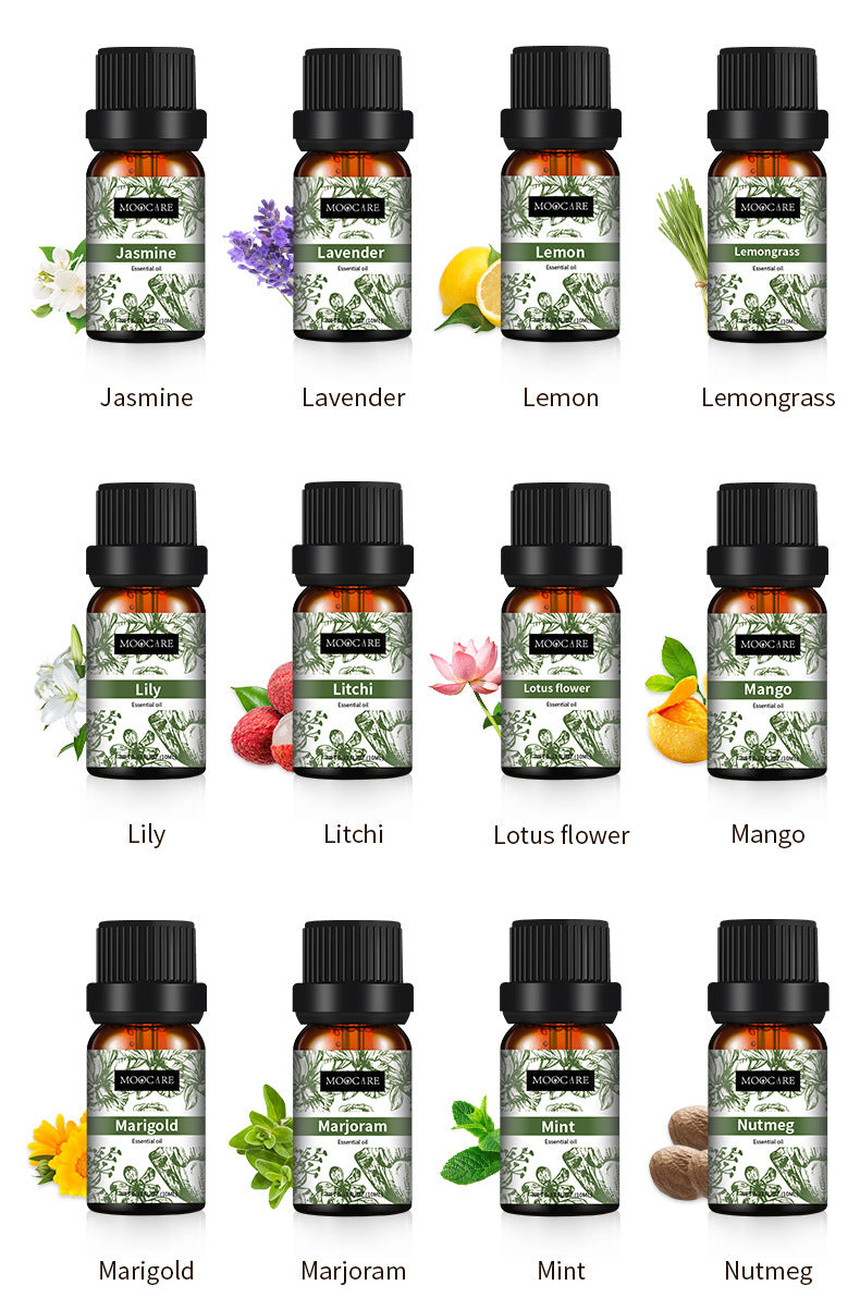 Full Set Candle Aromatherapy Essential Oil Lavender Single Essential Oil 10ml Perfume Oil Massage Skincare Plant Tea Tree Essential Oil