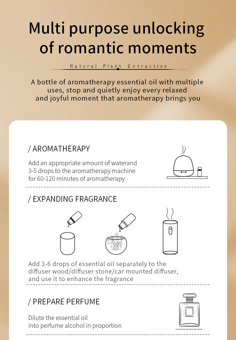 Full Set Candle Aromatherapy Essential Oil Lavender Single Essential Oil 10ml Perfume Oil Massage Skincare Plant Tea Tree Essential Oil