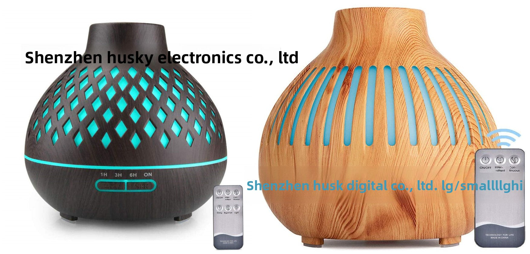 2024 Ultrasonic Large White Aromatherapy Diffuser Wood Grain Household Large Capacity 500ml Humidifier Bedroom Essential Oil Diffuser