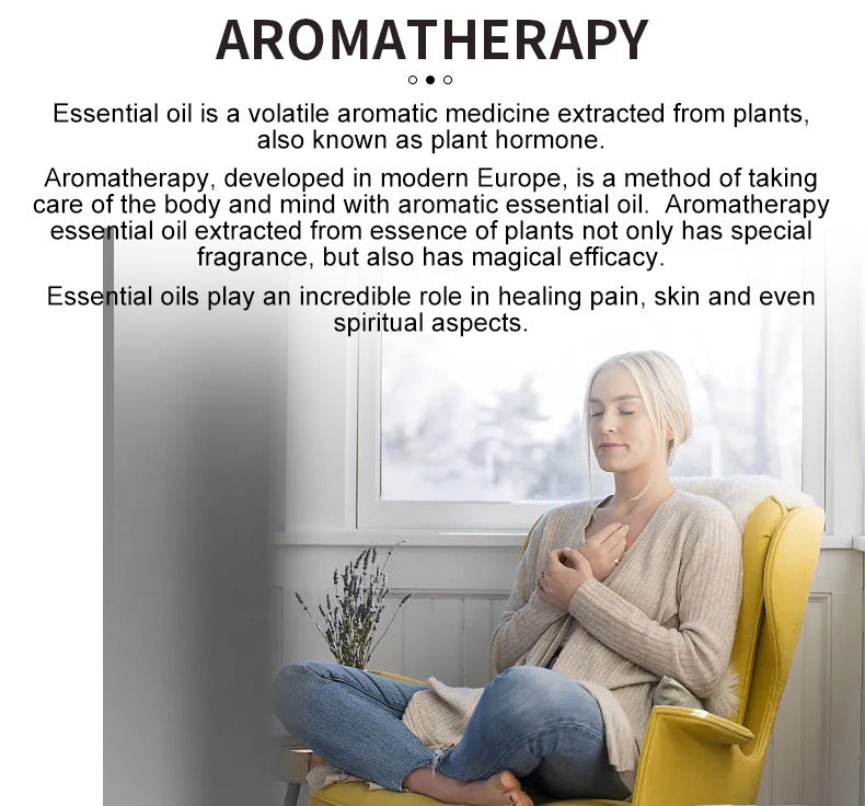100% Pure Essential Oils Set Aromatherapy for Home Diffuser Natural Plant Extracts Long Lasting Fresh Air Water Soluble Aromatherapy Kit