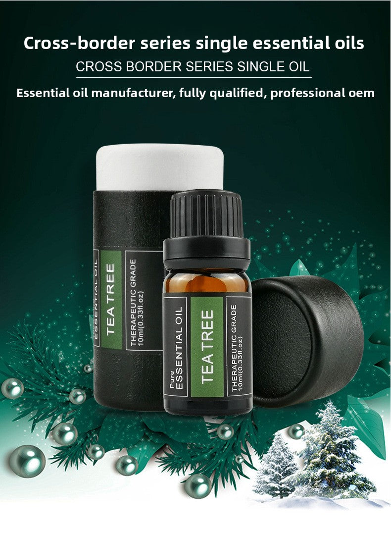 Cross-Border Plant Essential Oil In Stock 10ml Lavender Rose Jasmine Skincare Aromatherapy Massage Oil Essential Oil Sample
