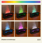 New Retro Fireplace Aromatherapy Machine Colorful Timer Remote Control Simulated 3D Flame Ultrasonic Essential Oil Fragrance Machine