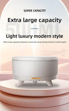 2024 Ultrasonic Large White Aromatherapy Diffuser Wood Grain Household Large Capacity 500ml Humidifier Bedroom Essential Oil Diffuser