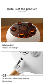 New Multi-Spray Jellyfish Aromatherapy Machine Home Desktop Large Mist Volume Smoke Ring Colorful Flame Fragrance Machine Gift