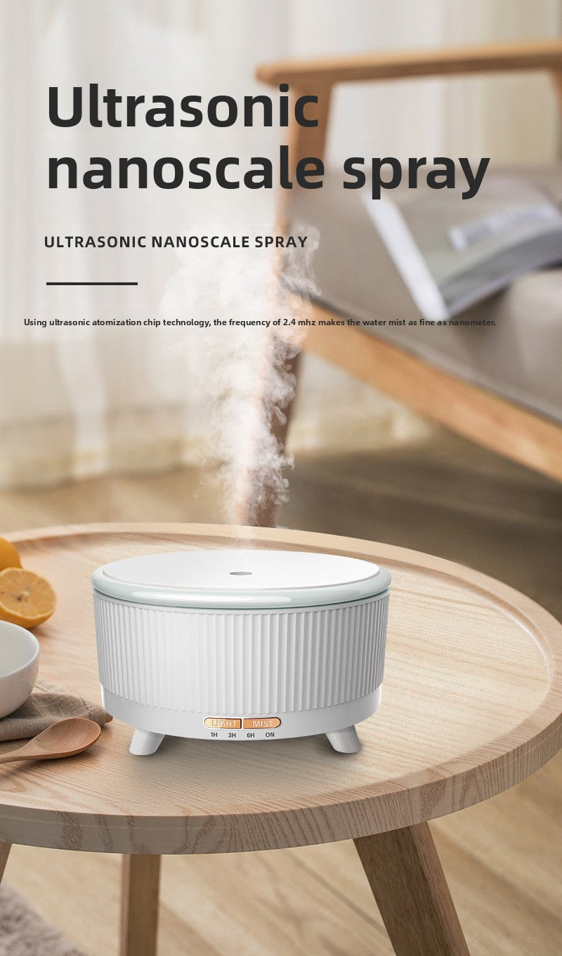 2024 Ultrasonic Large White Aromatherapy Diffuser Wood Grain Household Large Capacity 500ml Humidifier Bedroom Essential Oil Diffuser