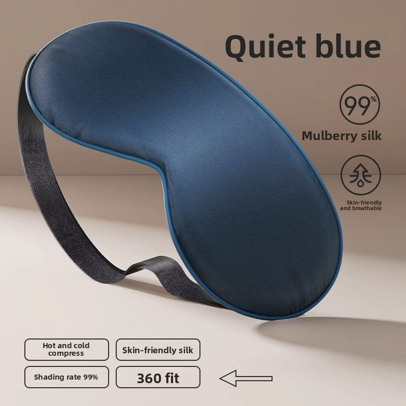 Silk Eye Mask Mulberry Silk Nap Double-Sided Light Blocking Eye Mask Sleep Lightproof Non-Pressing Eye Mask