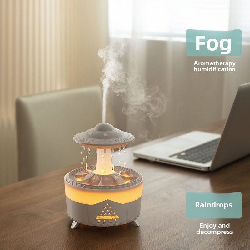 Cross-Border Hot-Selling Creative Imitation Raindrop Humidifier Aromatherapy Machine Indoor Colorful Light Large Mist Volume Ultrasonic Humidifier
