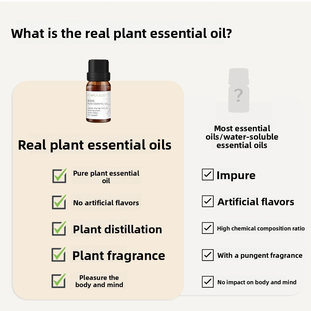 Cross-Border Plant Single Aromatherapy Essential Oil 10ml Lavender Rose Lemon Rosemary Bergamot Black Pepper Essential Oil