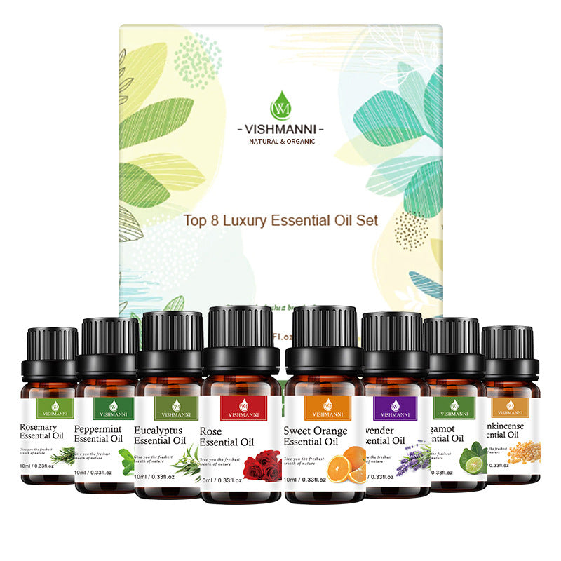 100% Pure Essential Oils Set Aromatherapy for Home Diffuser Natural Plant Extracts Long Lasting Fresh Air Water Soluble Aromatherapy Kit