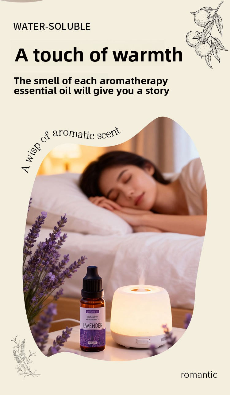 Water Soluble Aromatherapy Essential Oil 10ml x6 Set for Humidifier Diffuser Room Long Lasting Moisturizing Aroma Diffuser