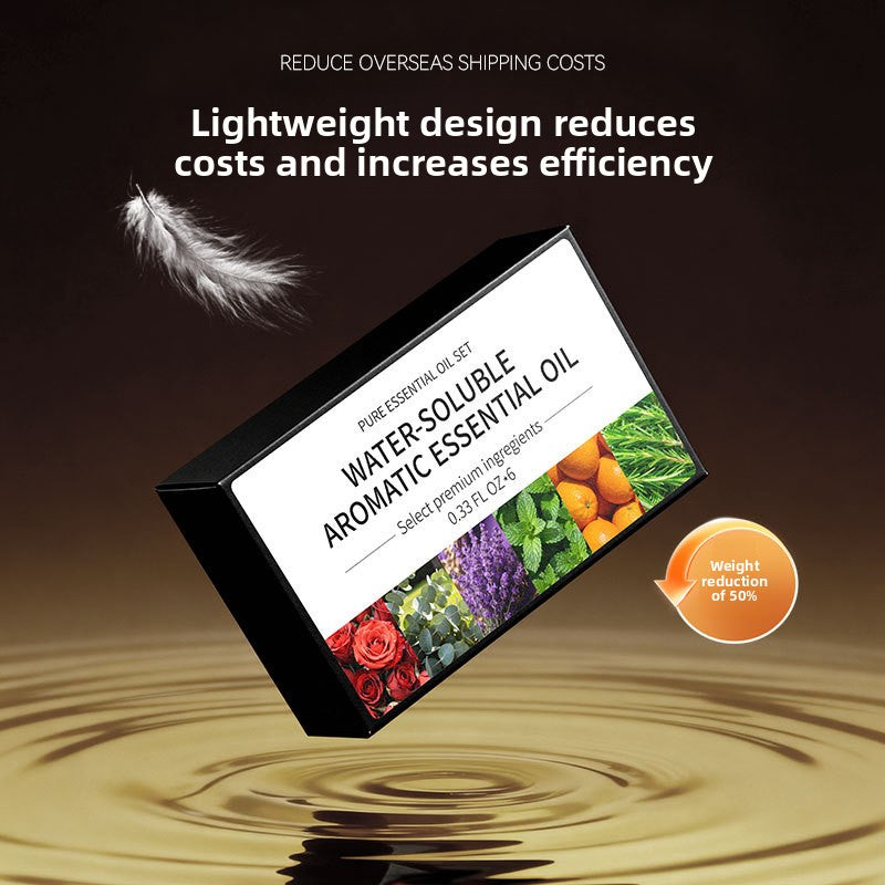 Water Soluble Aromatherapy Essential Oil 10ml x6 Set for Humidifier Diffuser Room Long Lasting Moisturizing Aroma Diffuser