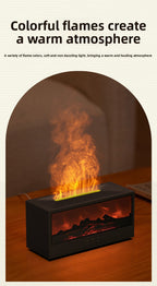 New Retro Fireplace Aromatherapy Machine Colorful Timer Remote Control Simulated 3D Flame Ultrasonic Essential Oil Fragrance Machine