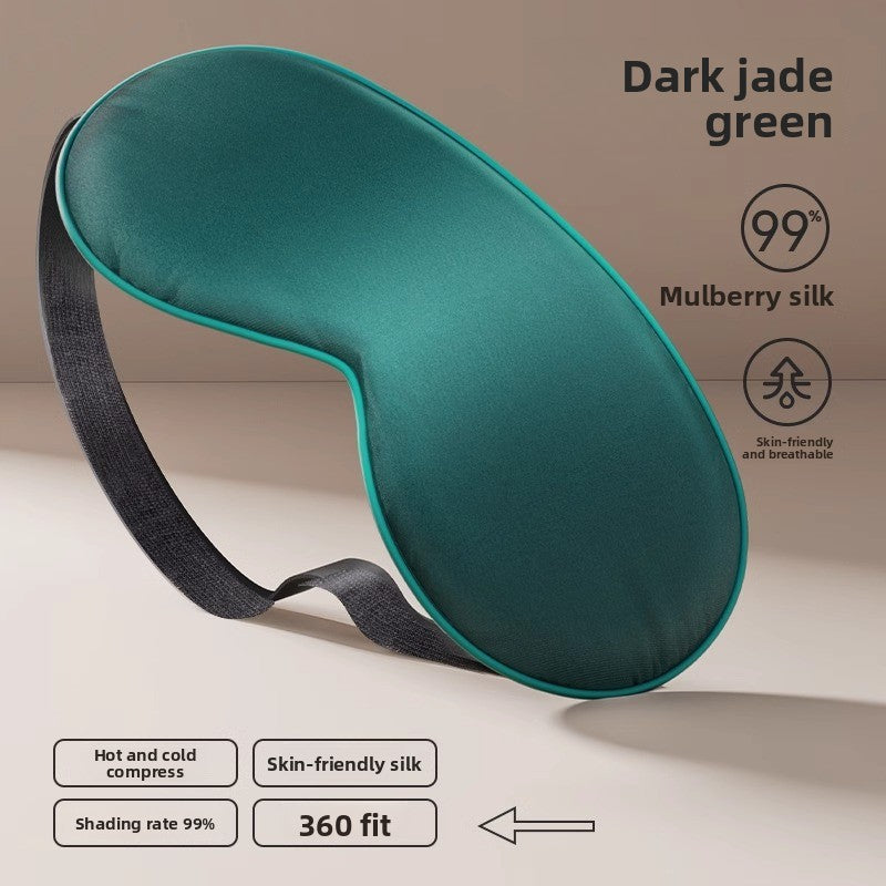 Silk Eye Mask Mulberry Silk Nap Double-Sided Light Blocking Eye Mask Sleep Lightproof Non-Pressing Eye Mask