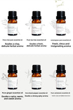 Cross-Border Plant Single Aromatherapy Essential Oil 10ml Lavender Rose Lemon Rosemary Bergamot Black Pepper Essential Oil