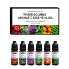 Water Soluble Aromatherapy Essential Oil 10ml x6 Set for Humidifier Diffuser Room Long Lasting Moisturizing Aroma Diffuser