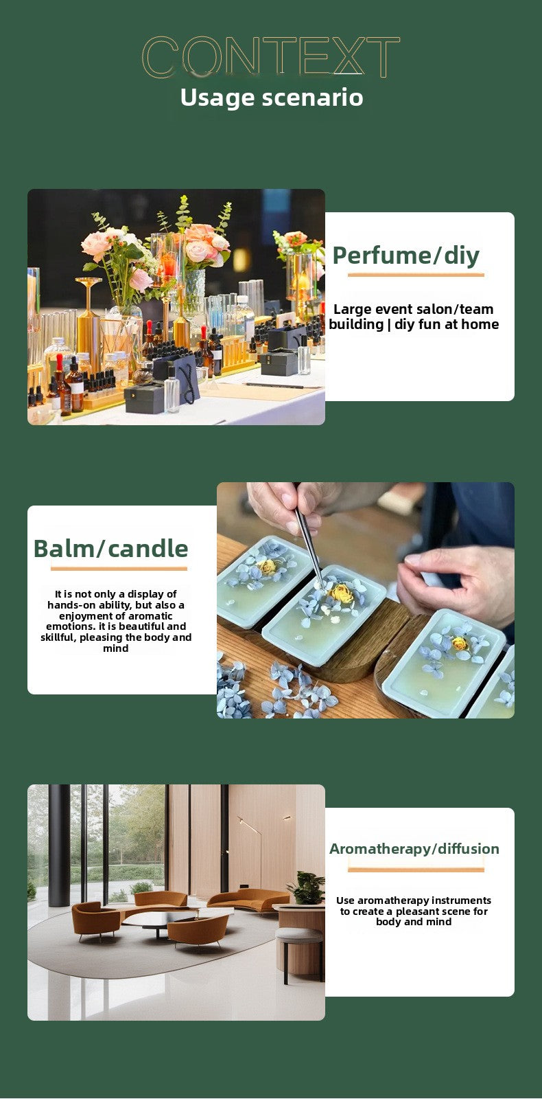 Wholesale DIY Team Building Perfume Essential Oil Concentrate Indoor Salon Homemade Perfume Fragrance Oil Balm Plant Essential Oil