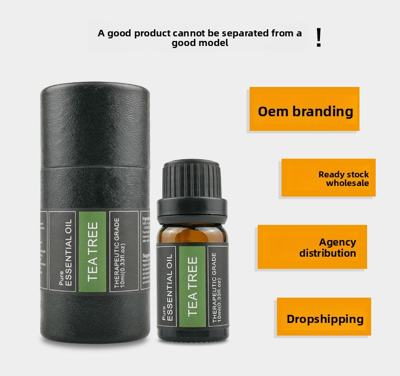 Cross-Border Plant Essential Oil In Stock 10ml Lavender Rose Jasmine Skincare Aromatherapy Massage Oil Essential Oil Sample