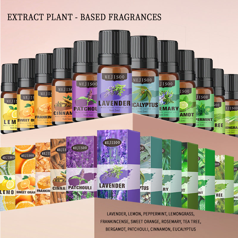 Cross-Border English Water-Soluble Aromatherapy Essential Oil 5ML Plant Essential Oil Suitable for Bedroom Humidifier Diffuser Aromatherapy Essential Oil