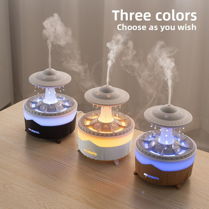Cross-Border Hot-Selling Creative Imitation Raindrop Humidifier Aromatherapy Machine Indoor Colorful Light Large Mist Volume Ultrasonic Humidifier