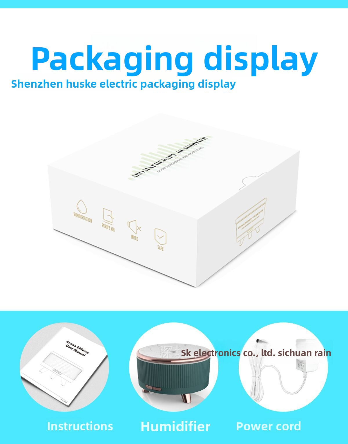 2024 Ultrasonic Large White Aromatherapy Diffuser Wood Grain Household Large Capacity 500ml Humidifier Bedroom Essential Oil Diffuser